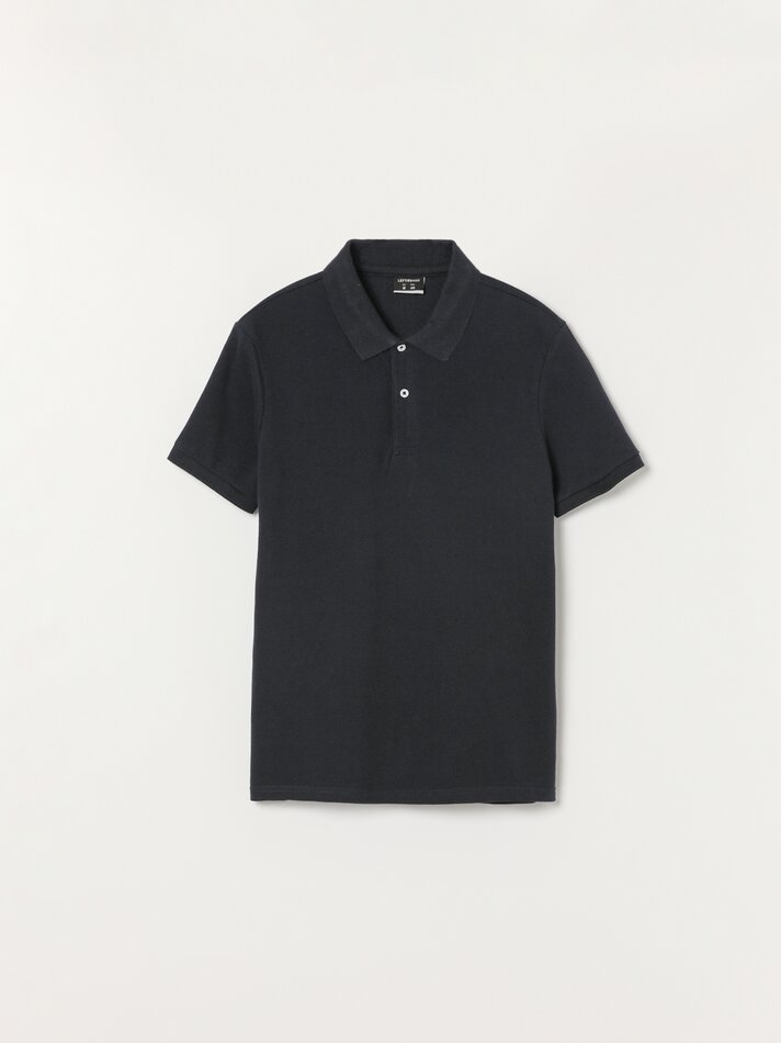 Camisa polo básica - Azul-marinho