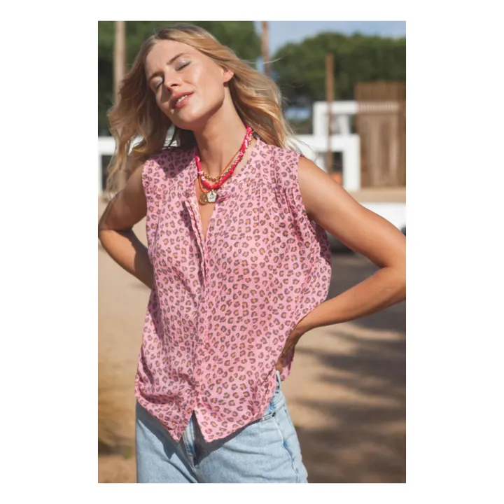 Marlot Paris Blouse Gaze de Coton Oli - Collection Femme | Léopard