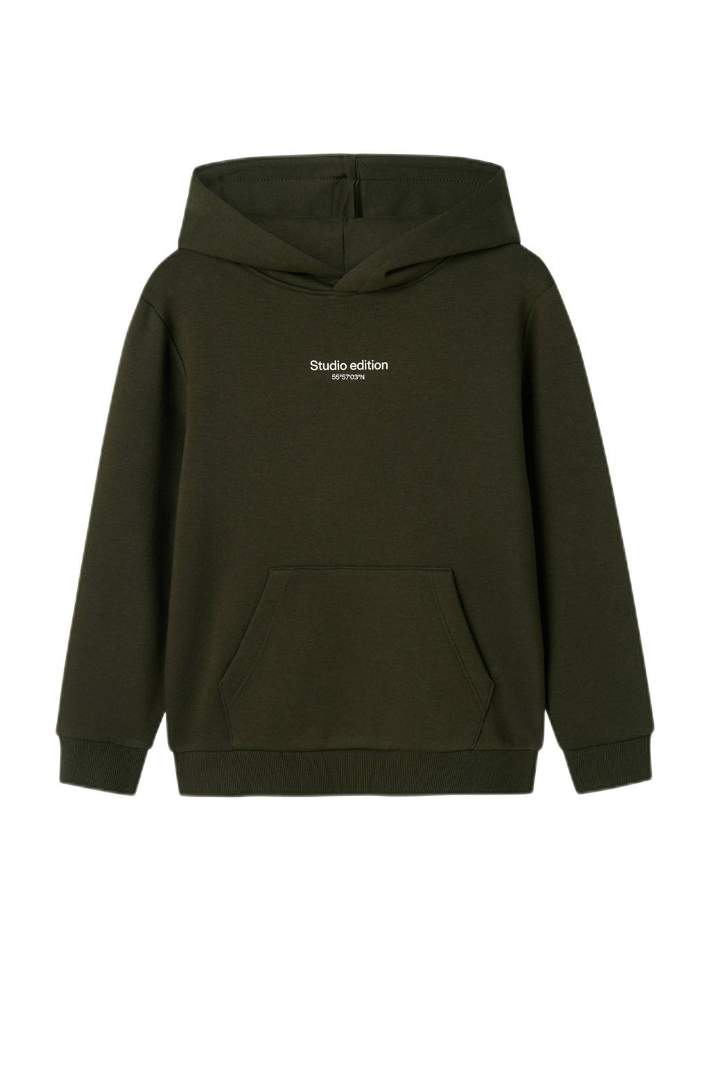 NAME IT hoodie met tekst groen