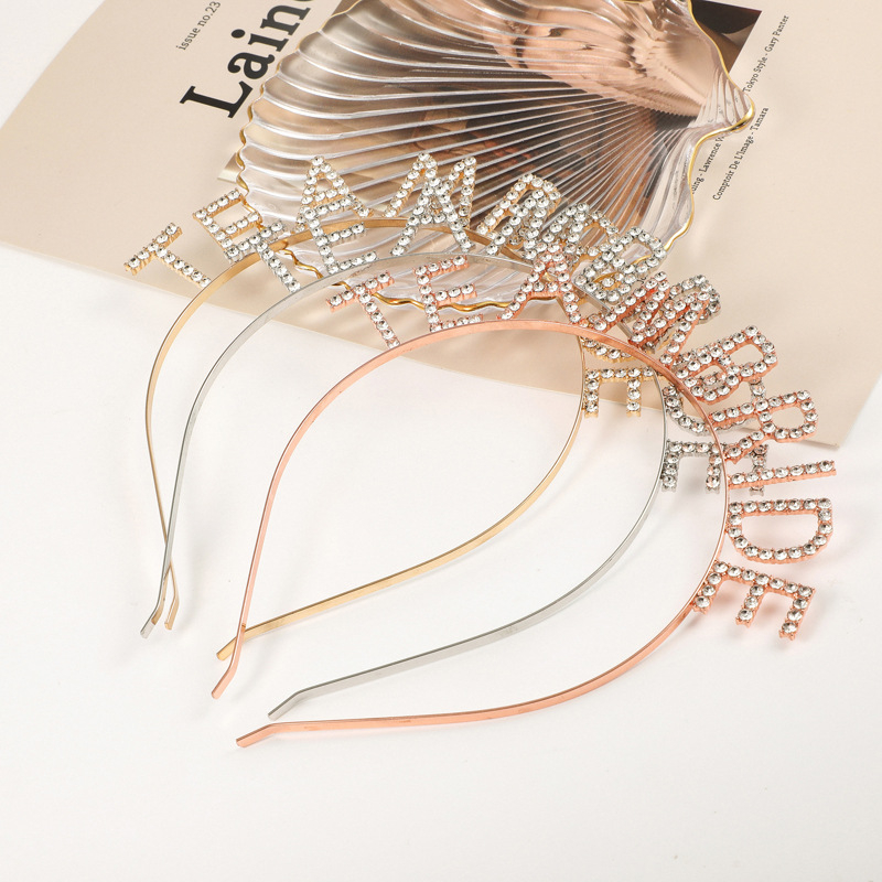 Party Haarreif Team Bride Accessoire für Junggesellinnenabschied - Roségold