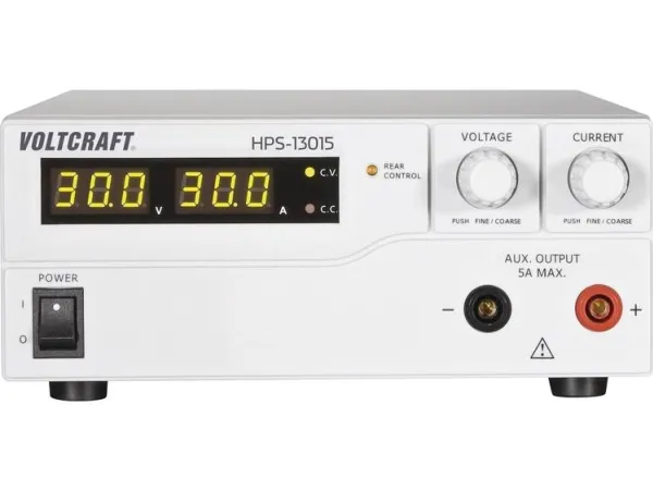 Voltcraft laboratoriestrømforsyning, justerbar HPS-13015 1 - 30 V/DC 0 - 15 A 450 W 1 x fjernbetjening (HPS-13015)
