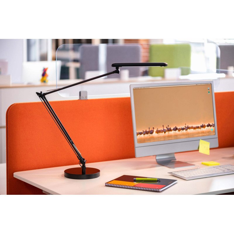 Lampe de bureau Led intégrée Mambo 2.0 - Unilux - 7 W - Bras articulé 40 x 40 cm