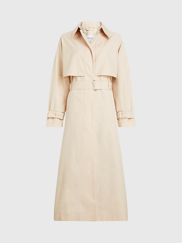 Trench coat de algodão técnico