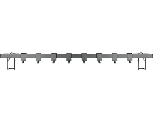 Wenko Turbo-Loc Gala zwarte haakrail, 60 cm, met adapter en 8 haken