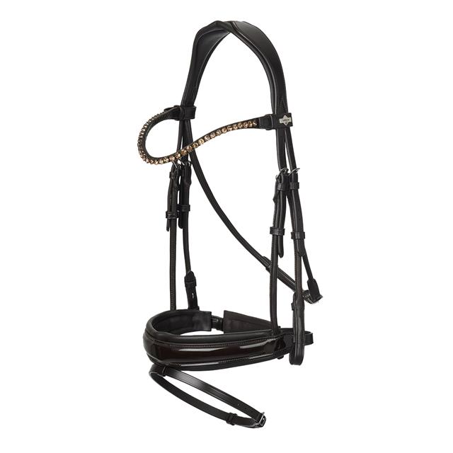 Hoofdstel LeMieux Kudos Dressage Lak Bruin-bruin
