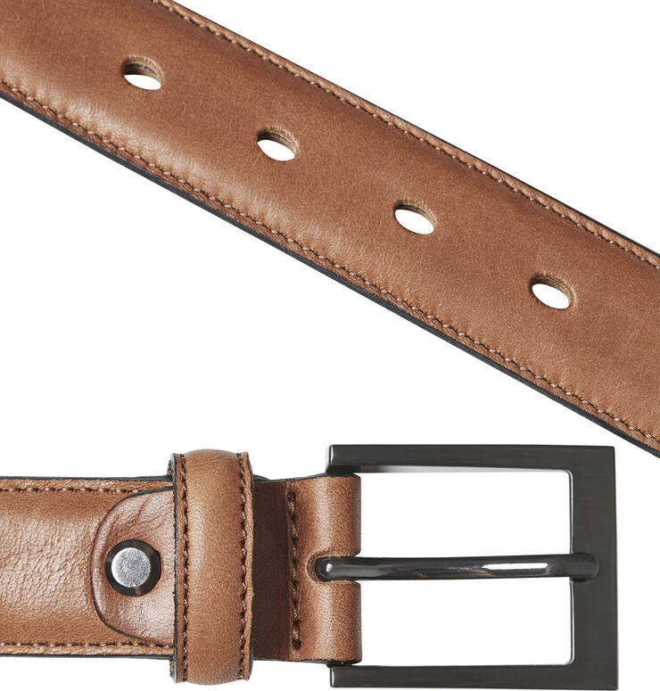 Matinique Frank Belt Formal Stitch Leather Brun