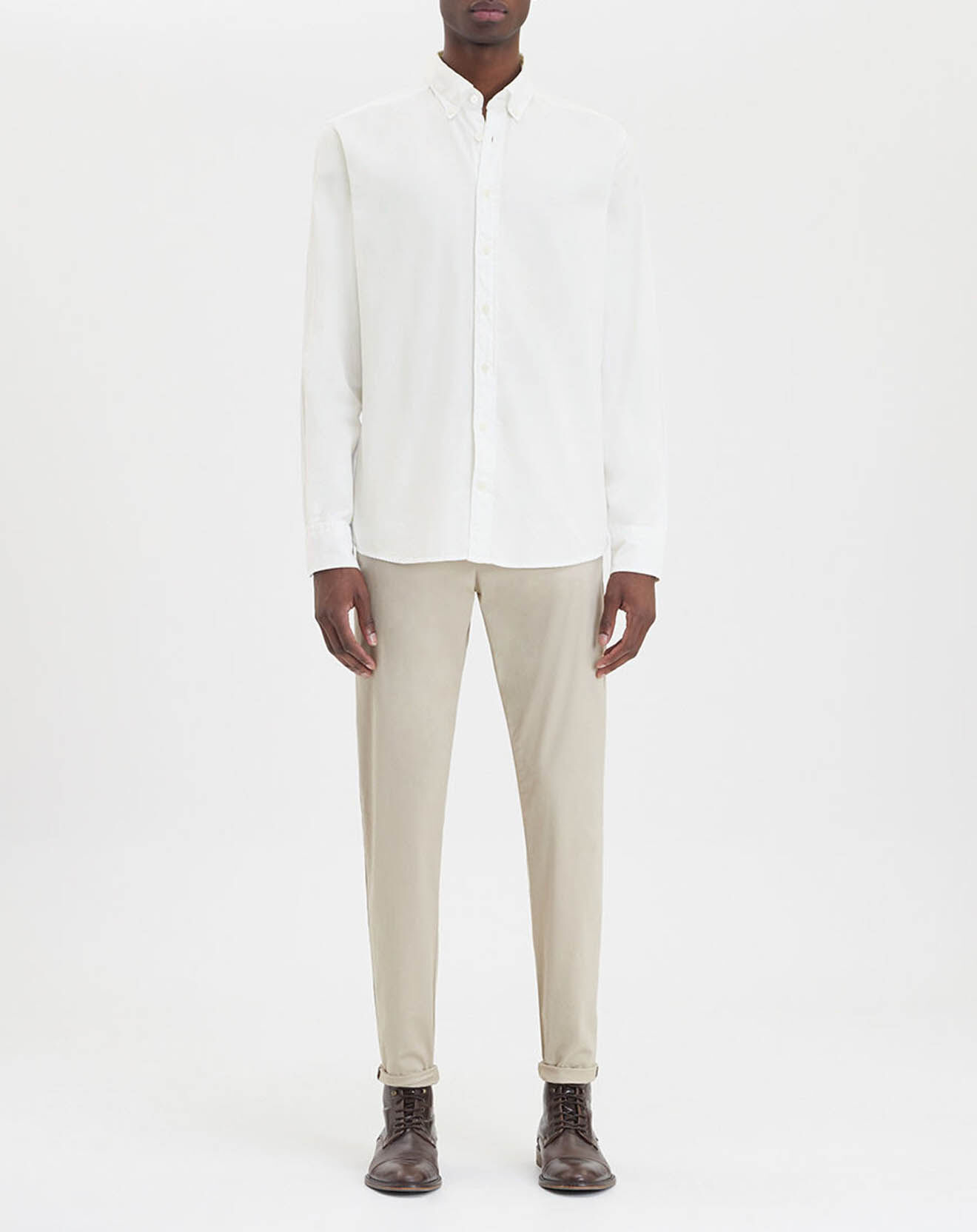 Hackett London Chemise Slim Fit Oxford blanche