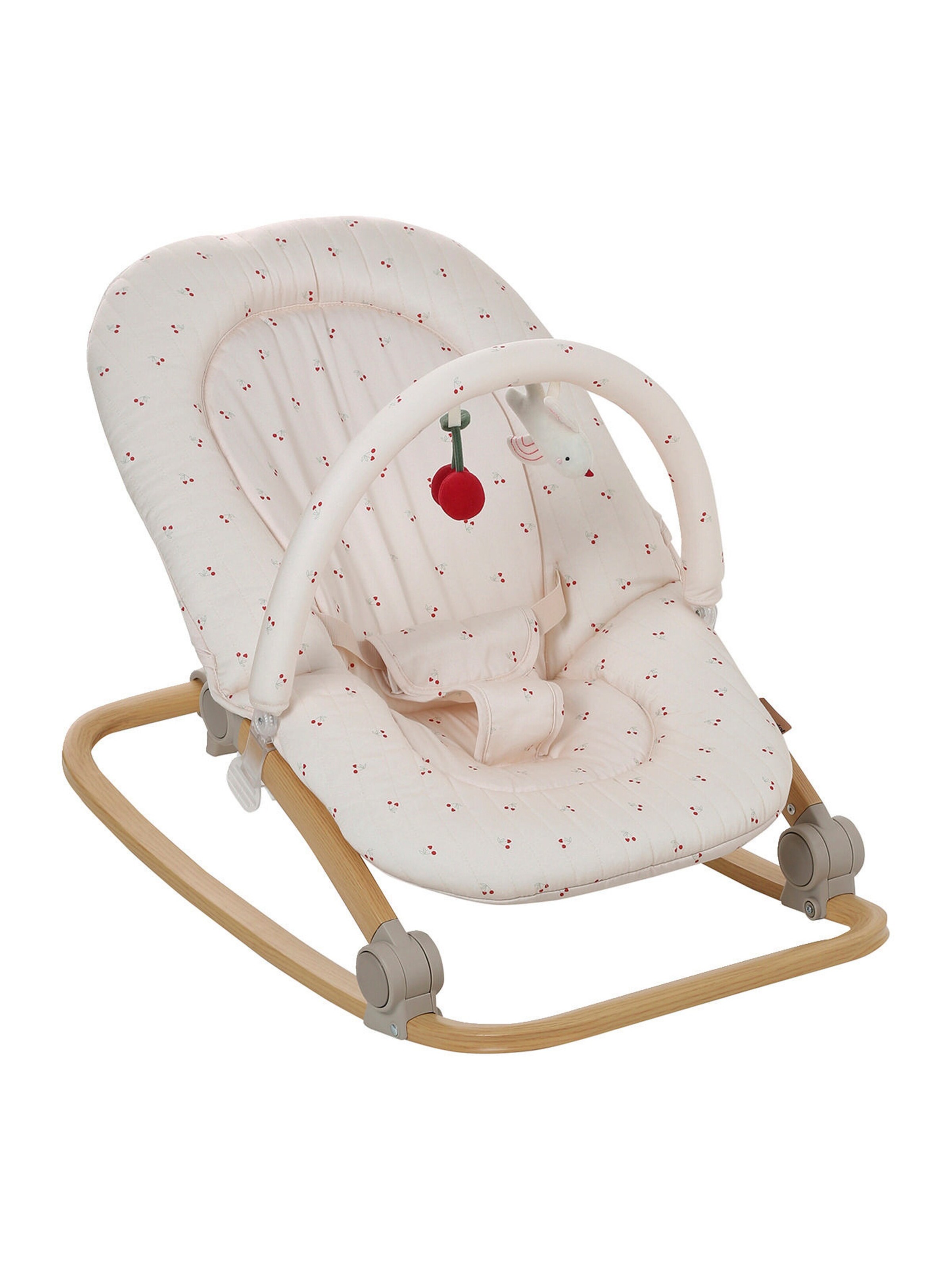Vertbaudet Babywippe mit Spielbogen BABYDREAM beige bedruckt