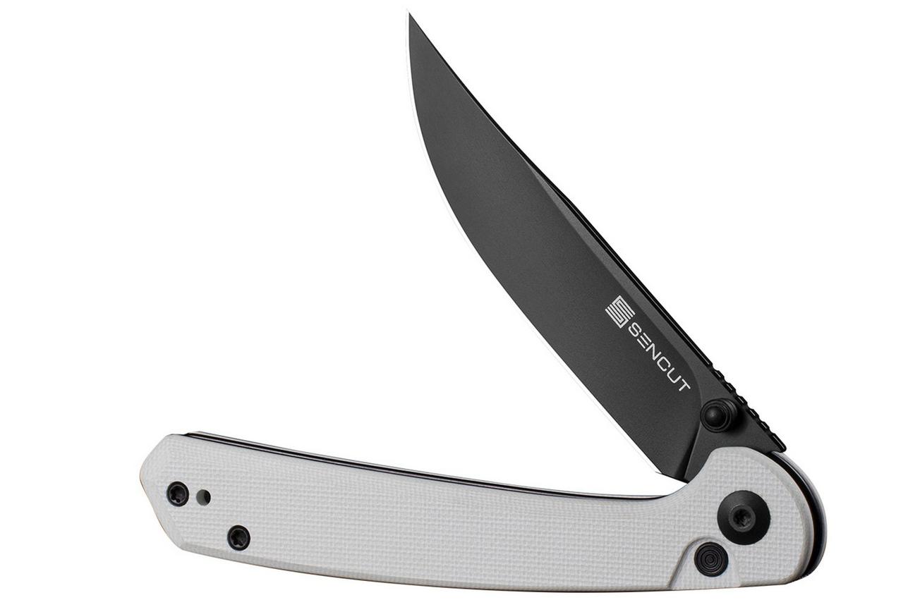 Sencut Skelfin S25007-1 Black 9Cr18MoV, White G10, zakmes