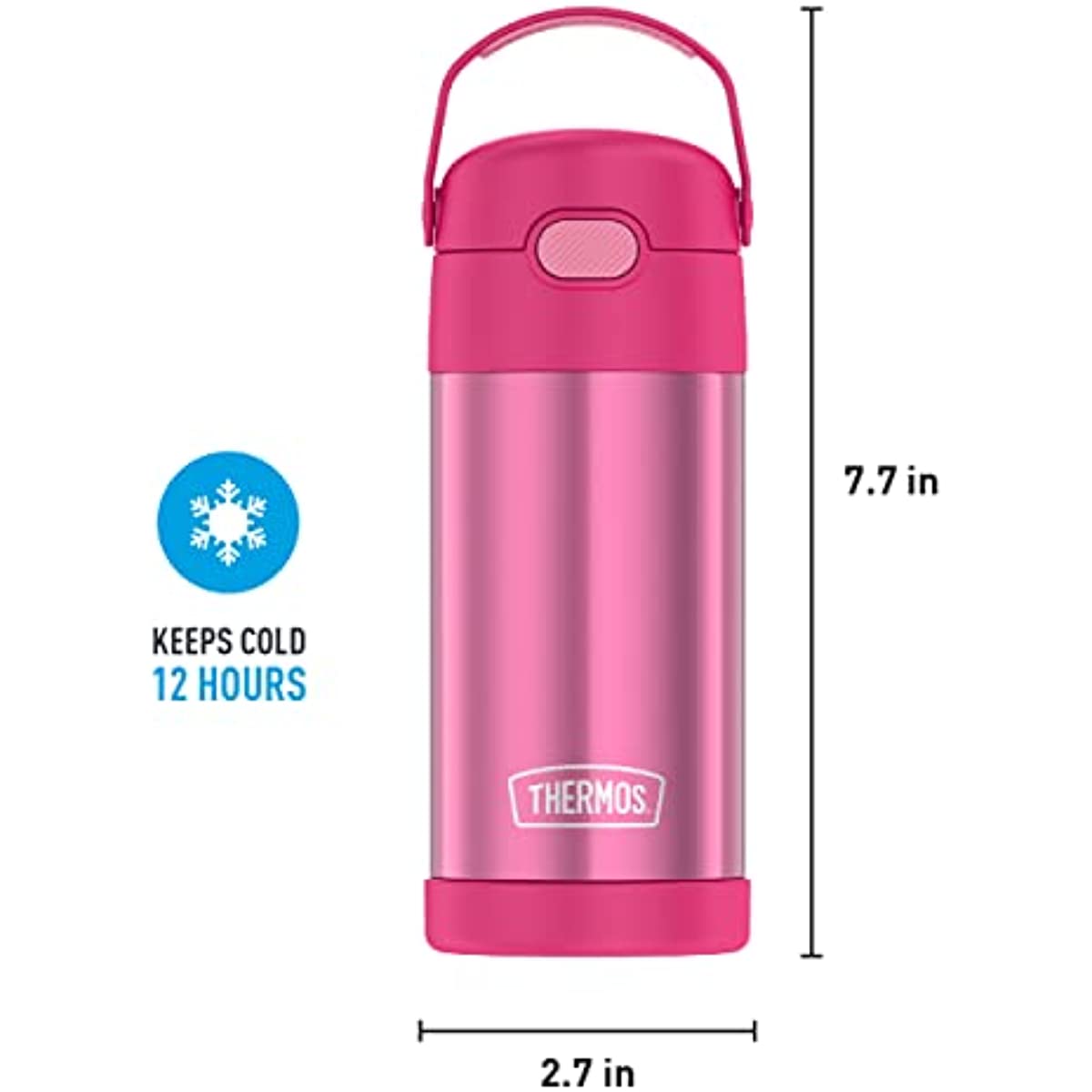 Garrafa Thermos 350ml, rosa