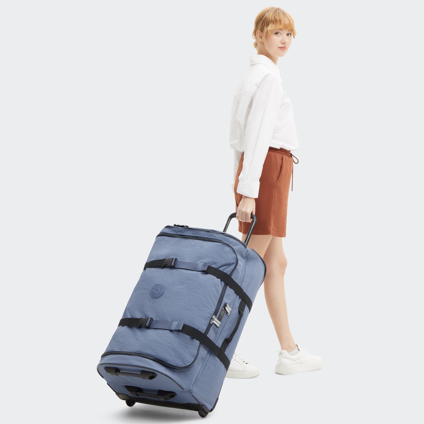 AVIANA L Grande valise à roulettes avec sangles ajustables - Blue Lover