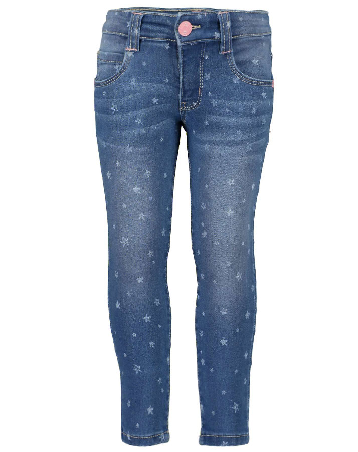 Jeanshose DANCE TEAM – STARS AOP in blue denim