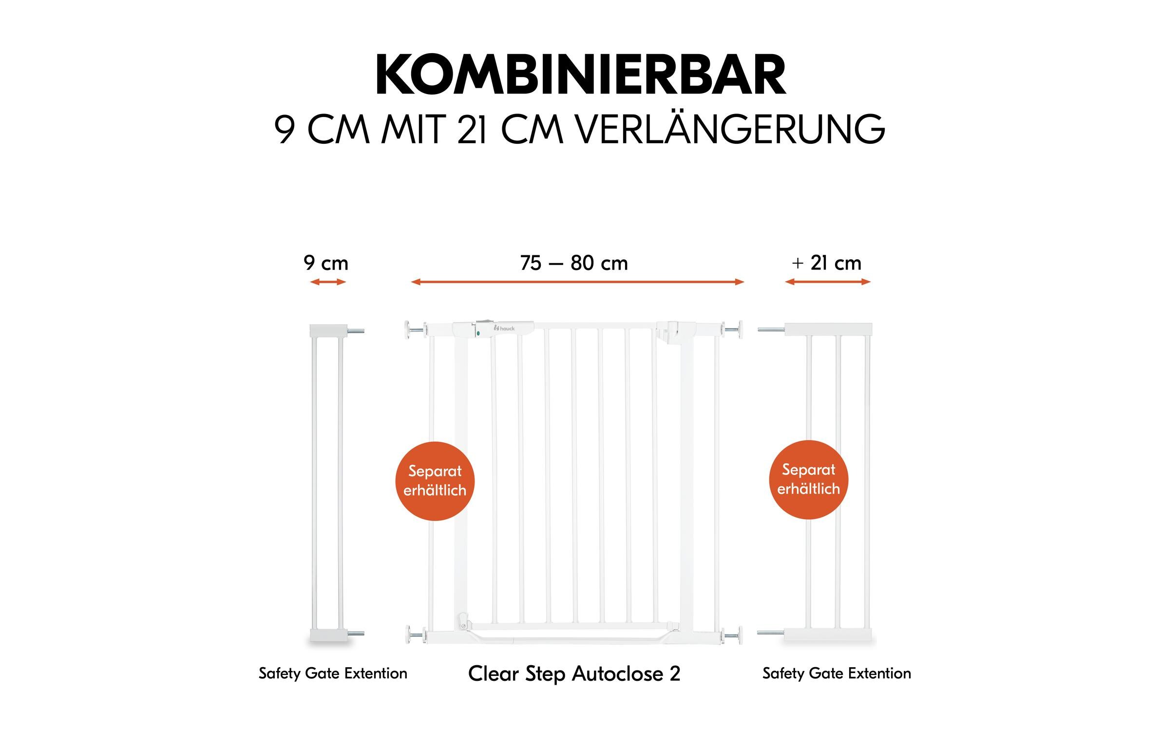 Verlängerung Türschutzgitter 9 cm WeissSafety Gate Extension für gängige Hauck Schutzgitter