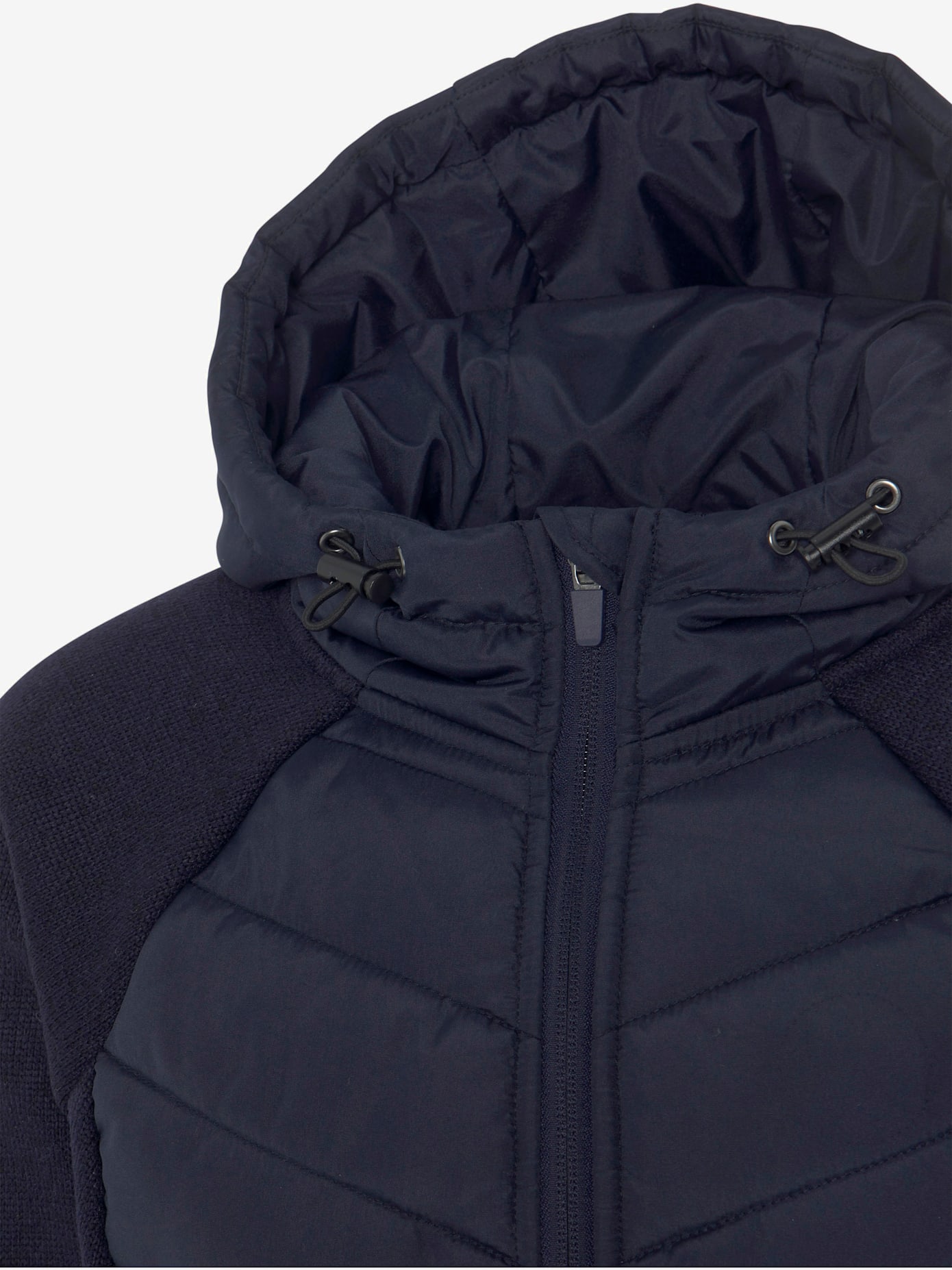 Doudoune veste matelassée en tricot polaire doux aux manches