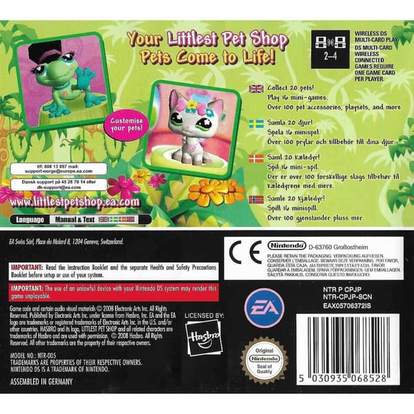 Littlest Pet Shop Jungle Nintendo DS Nordic (Brukt)