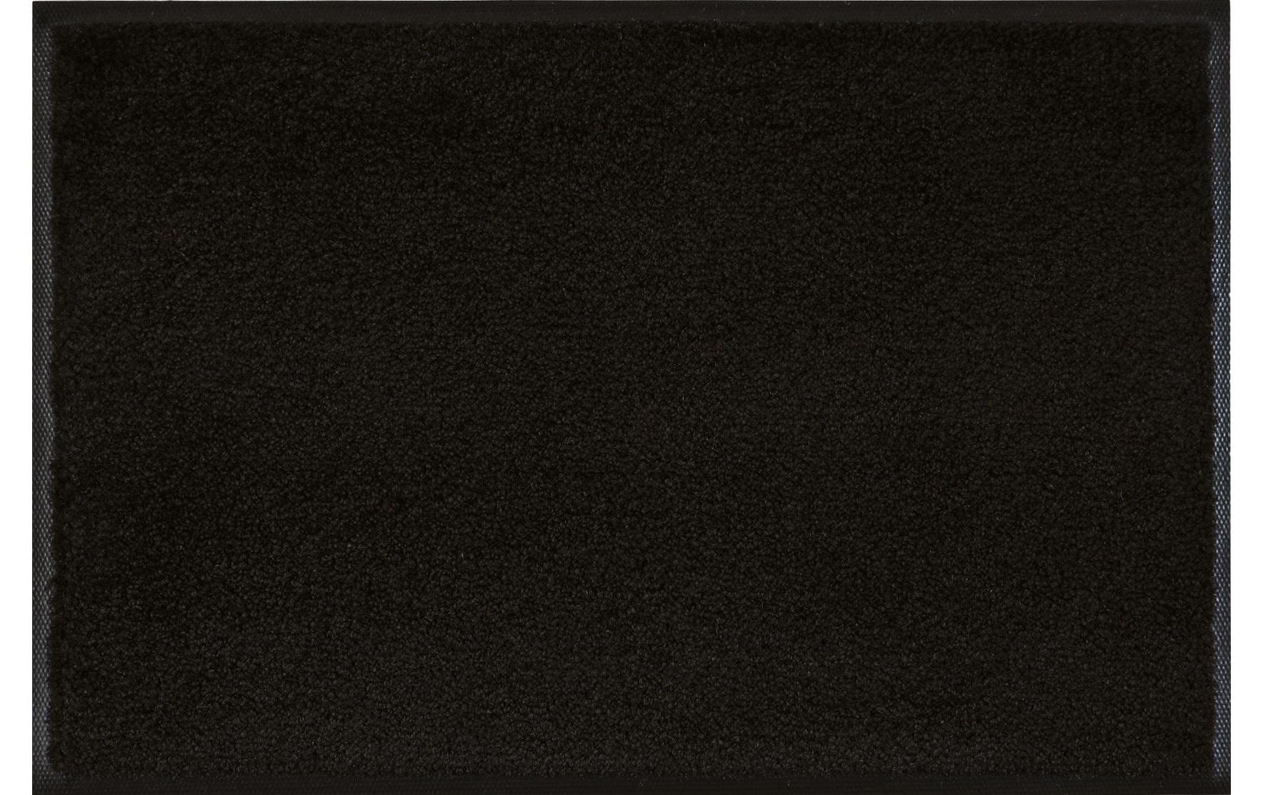 Fussmatte Schwarz, 50 cm x 75 cmPflegeleichte und rutschfeste Schmutzfangmatte