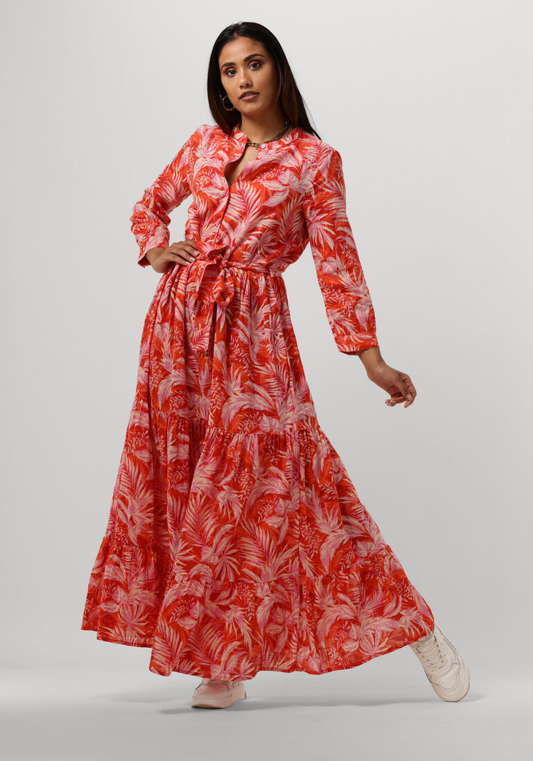 LOLLYS LAUNDRY rode lollys laundry maxi jurk nee dress