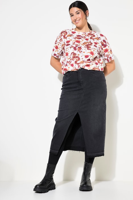 Jeansrock, A-Line, 5-Pocket, Schlitz vorne