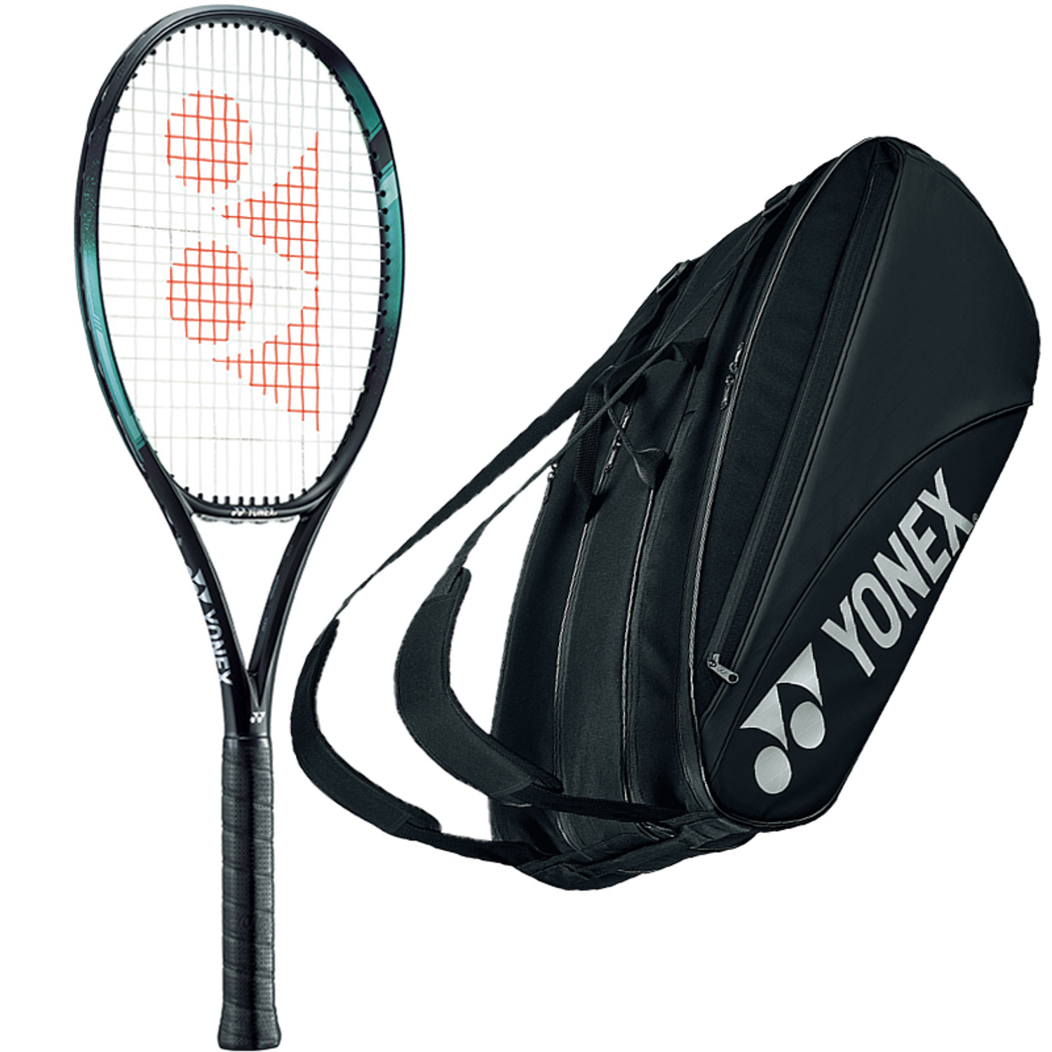 YONEX EZONE 98 305 GR. + 9 RACKETBAG ZWART