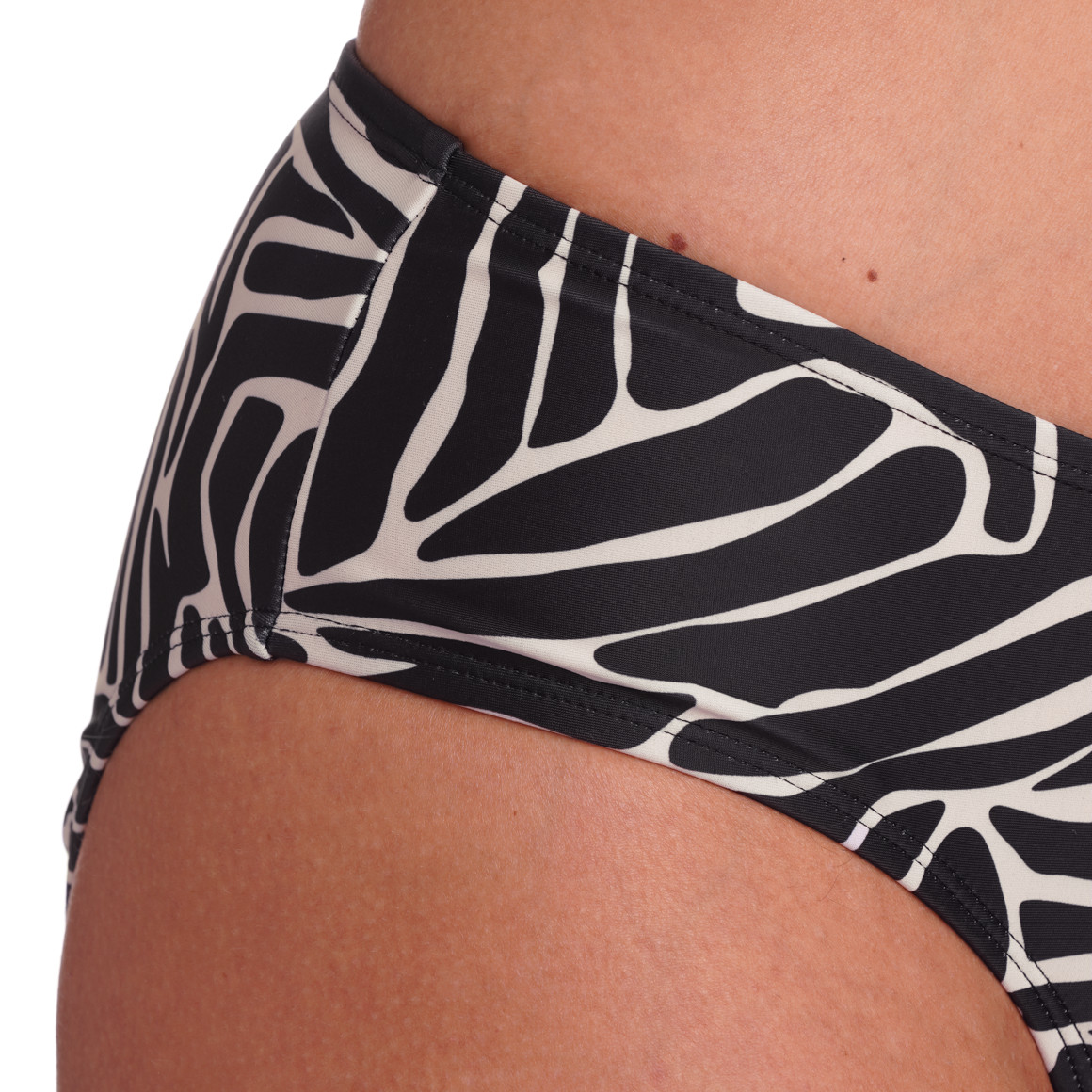 Gina Benotti Damen Bikinislip im Zebra-Look schwarz / weiss