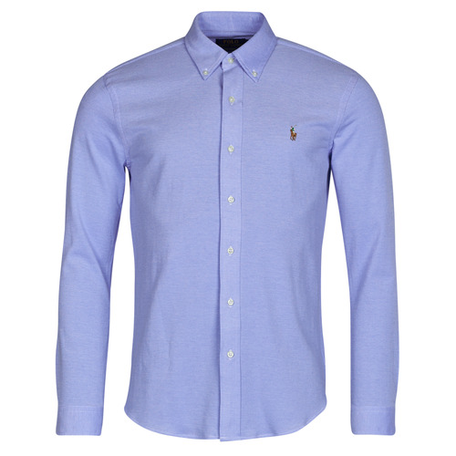 Polo Ralph Lauren - CHEMISE AJUSTEE COL BOUTONNE EN POLO FEATHERWEIGHT Azul