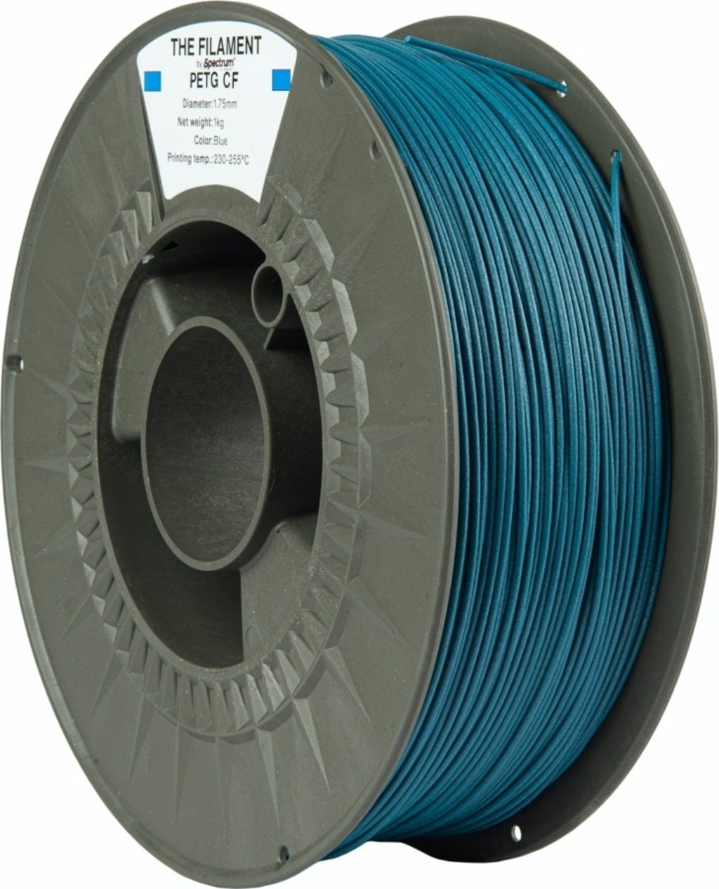 The Filament  PETG CF Blue, 1,75 mm / 1000 g    Mit 3 % Kohlefasern verstärktes PETG in Blue