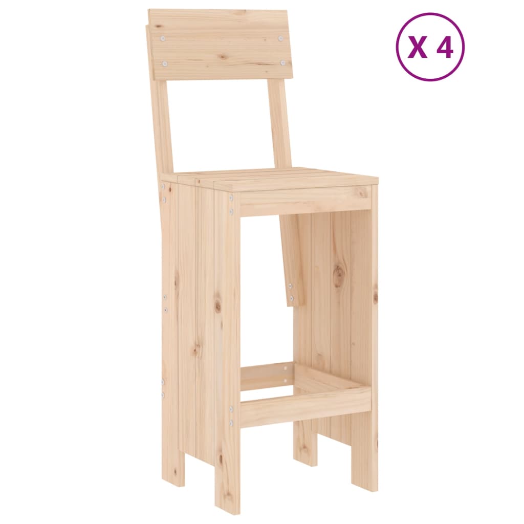 Ensemble de bar de jardin 5 pcs bois de pin massif