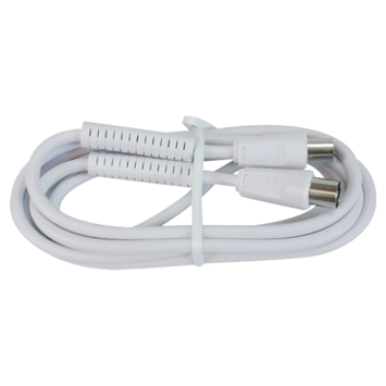 Q-Link coax kabel 3CV2 HF 1 meter stekker rechtwit
