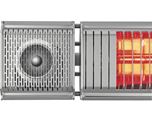 Eurom Heat&Beat terrasverwarmer, grijs, 2000 watt, IP 65 (stofdicht en beschermd tegen waterstralen)