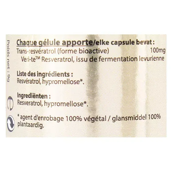 Vit'all+ Resveratrol 100mg 60 cápsulas vegetais