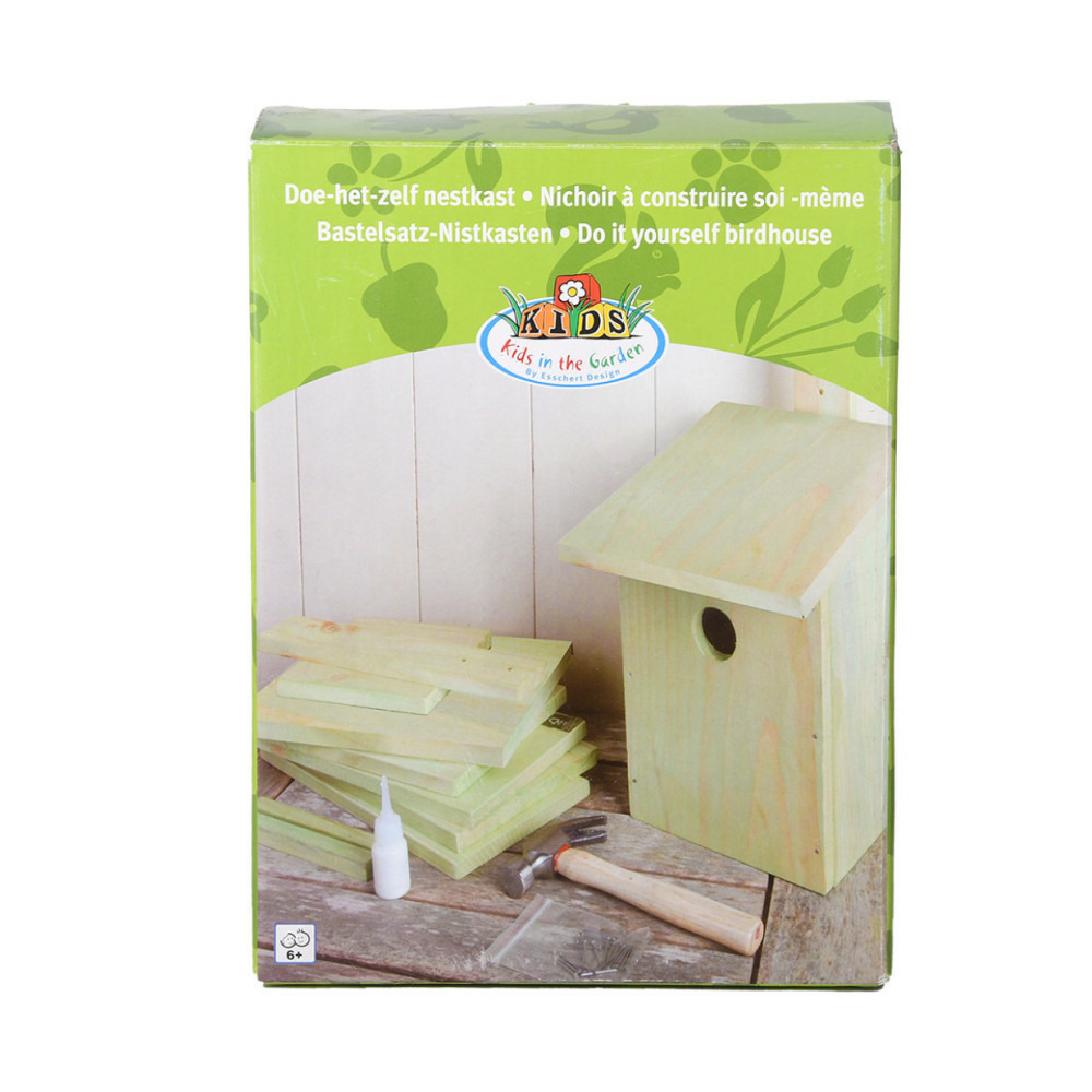 Nichoir à assembler, idéal pour vos enfants. Hauteur 23cm . Pour oiseaux.