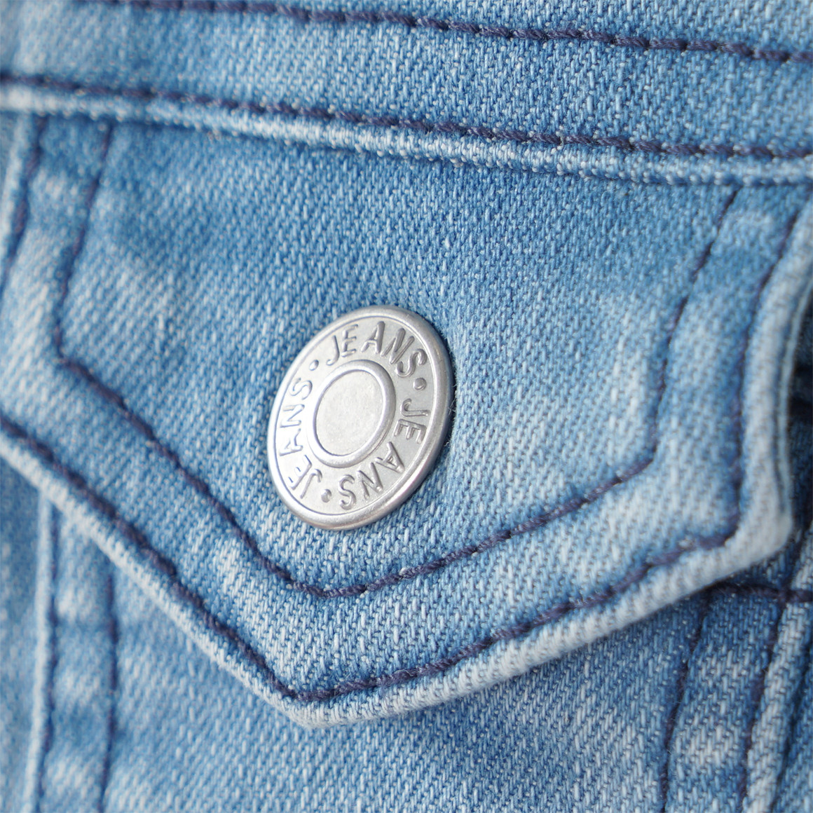 Topomini Baby Jeansjacke mit Sweat-Einsätzen blau / hellgrau