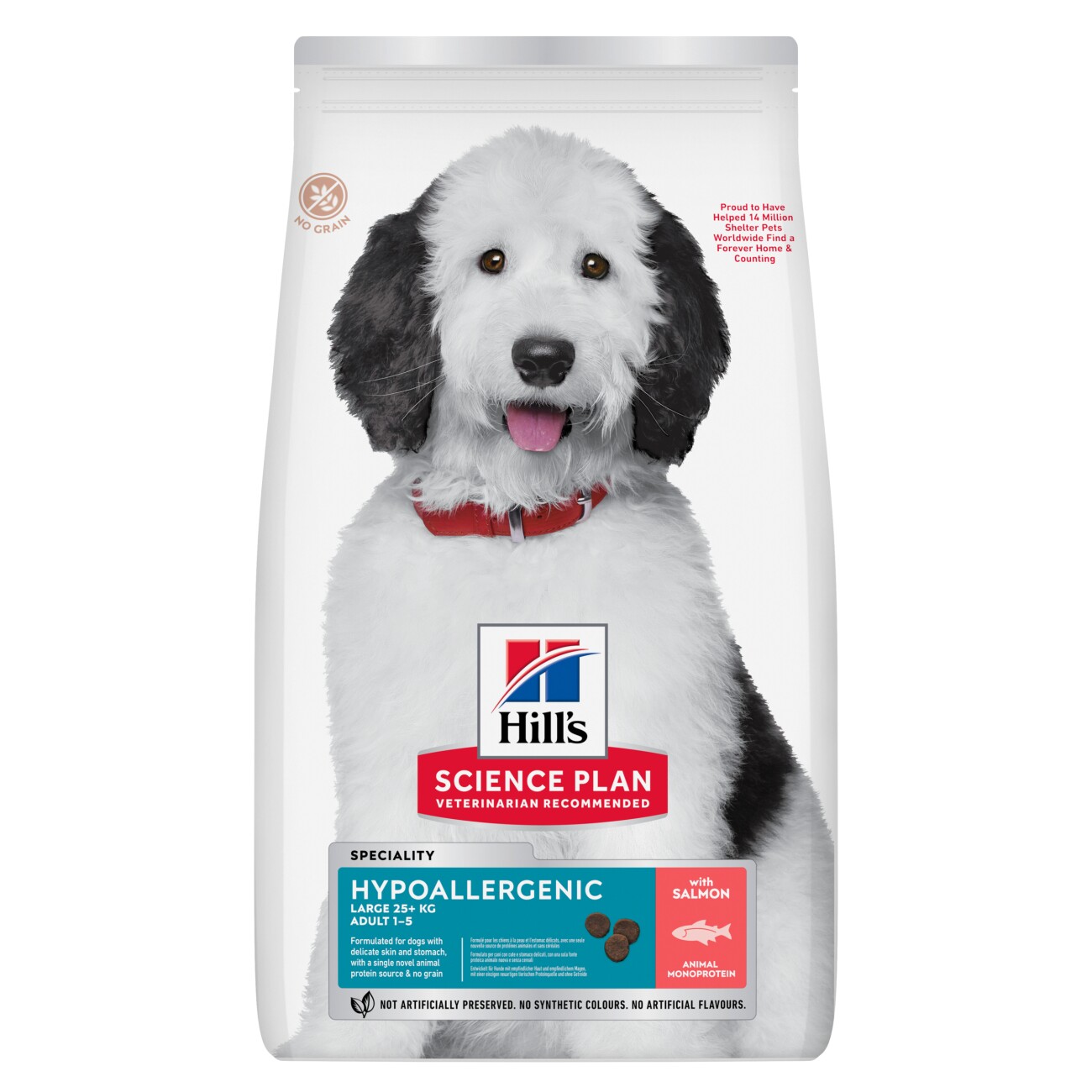 Hill's Science Plan Trockenfutter Hund Adult, Large Breed, Hypoallergenic, mit Lachs 14 kg