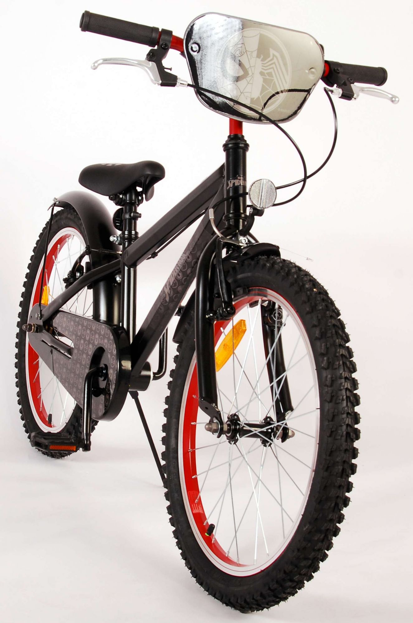 TPFSports Spider-Man Kinderfahrrad - Jungen - 20 Zoll - Rücktritt + Handbremse - Mattschwarz
