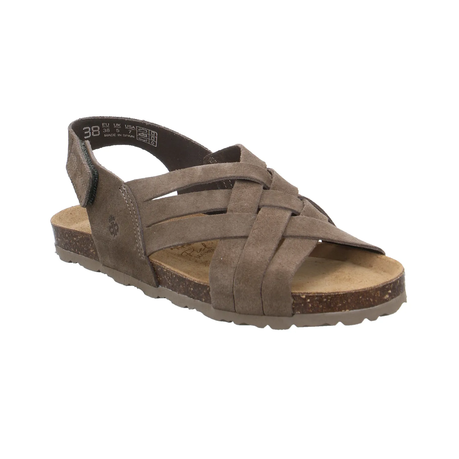 Bio-Sandalette Taupe Leder