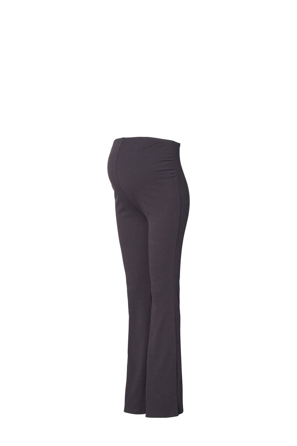 Noppies high waist flared zwangerschapsbroek Heja antraciet