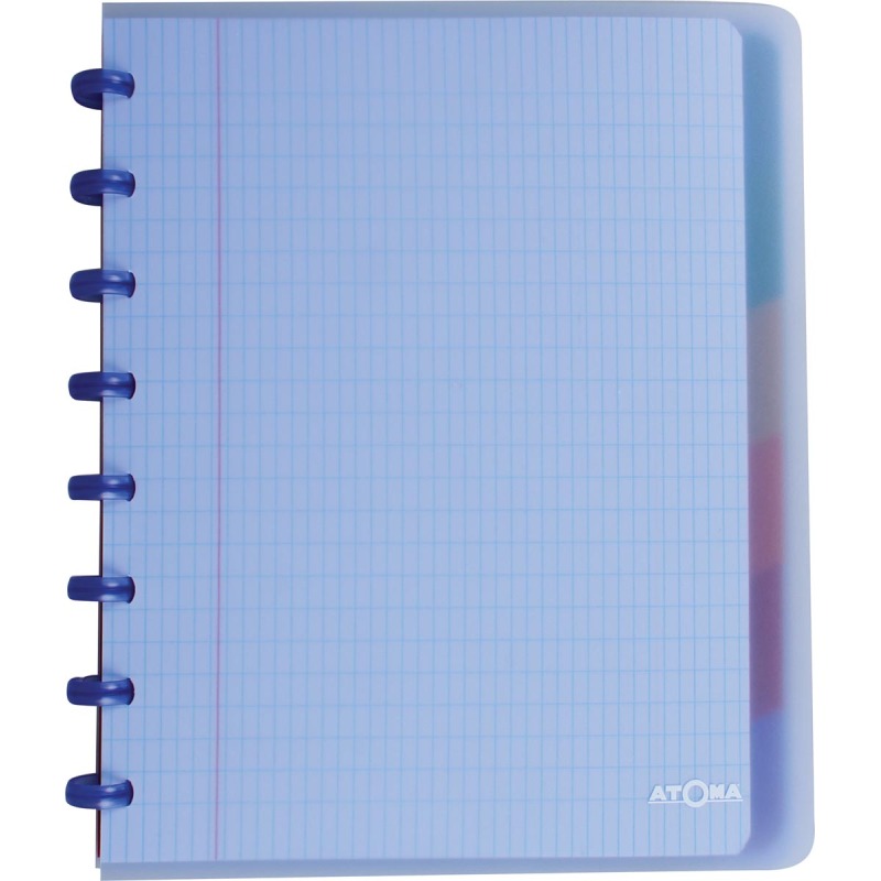 Cahier anneaux avec intercalaires Atoma Trendy 16,5 x 21 cm - 4 x 8 mm - 120 pages