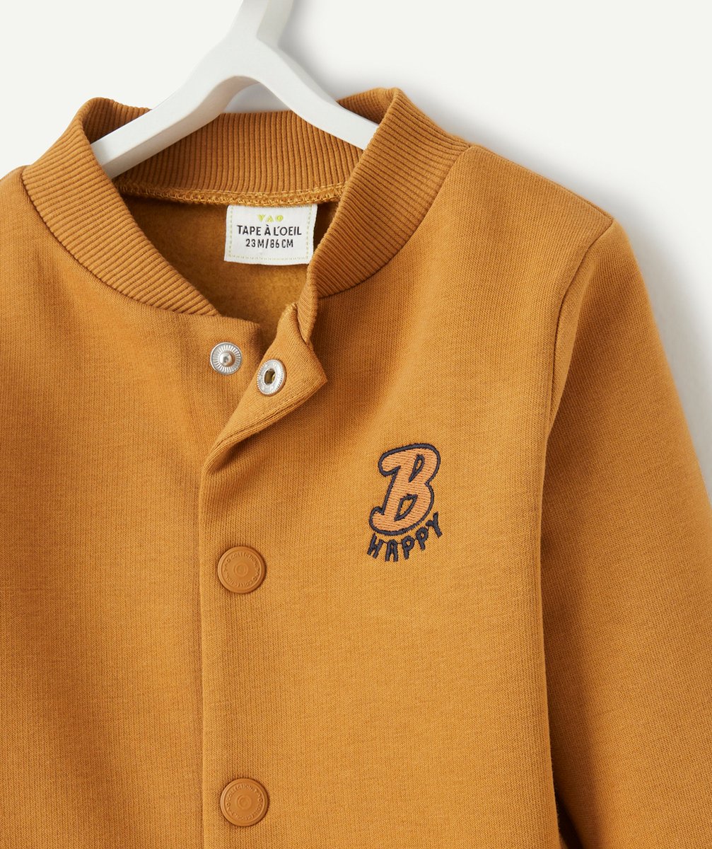 GILET STYLE TEDDY BÉBÉ GARÇON EN FIBRES RECYCLÉES MARRON