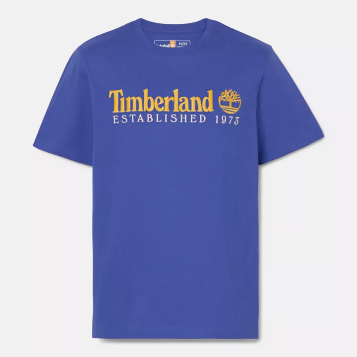 Camiseta masculina azul da equipe Est. 1973
