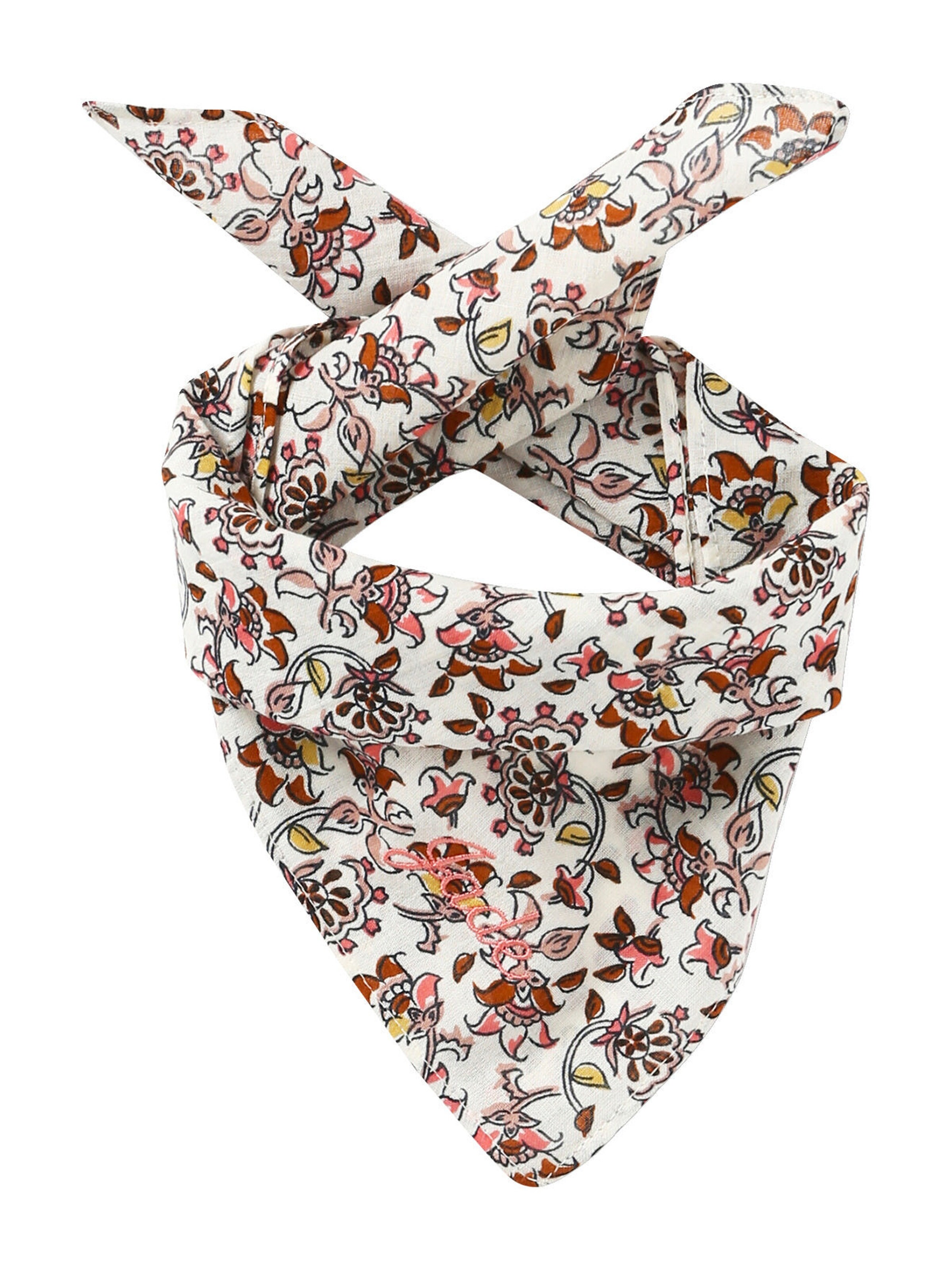 Vertbaudet Mädchen Baby Halstuch mit Blumen wollweiß