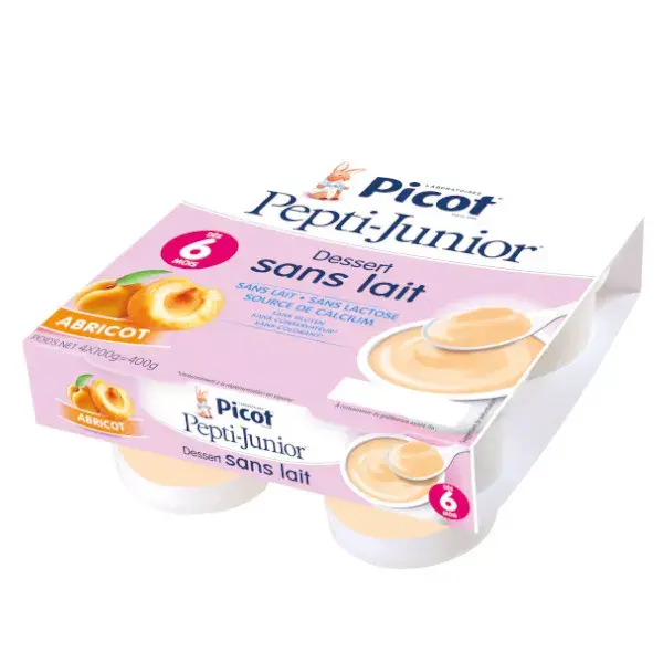 Picot Minha Primeira Sobremesa de Damasco Sem Lactose +6m 4 x 100g