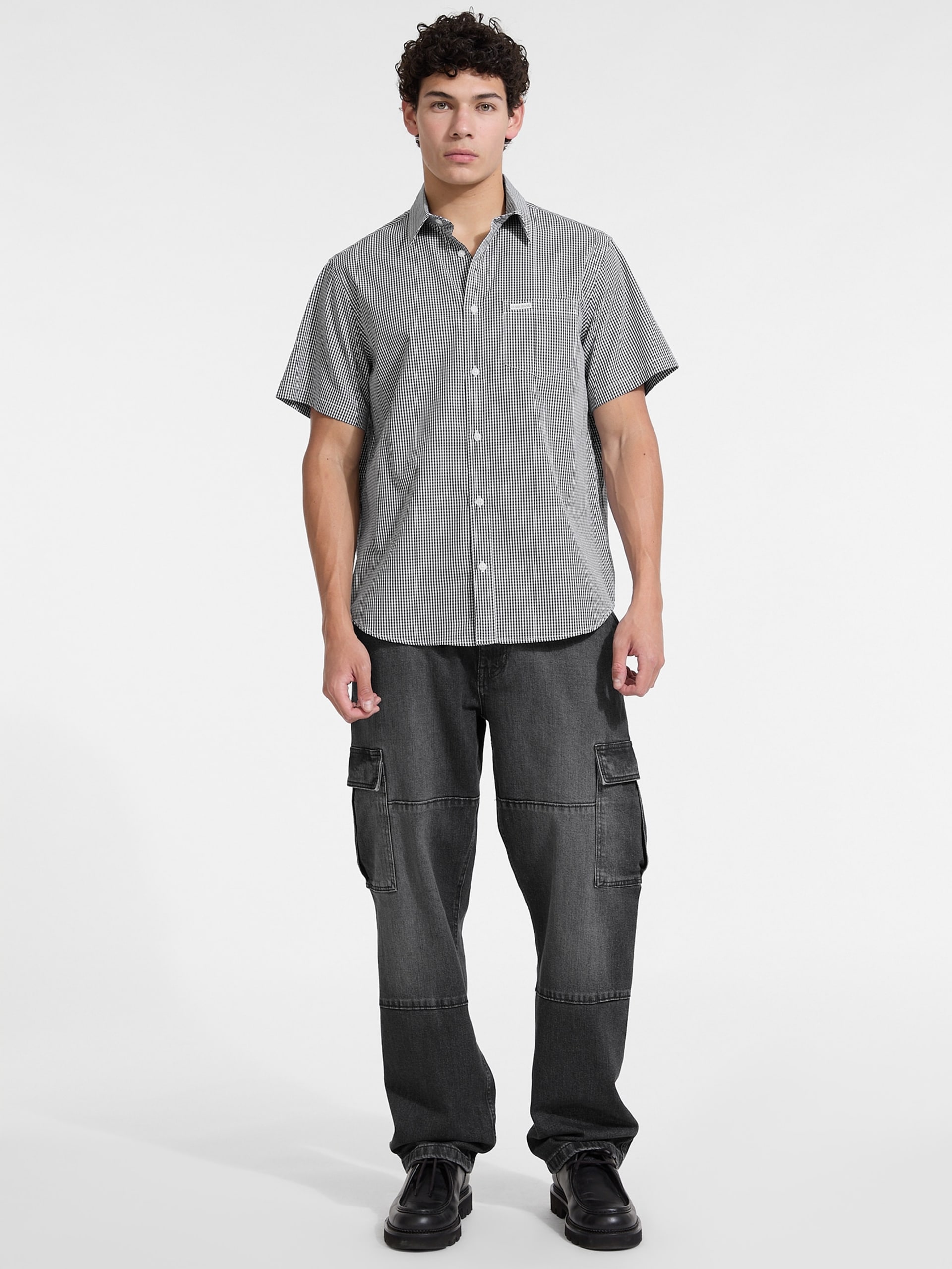 Camisa xadrez de popeline