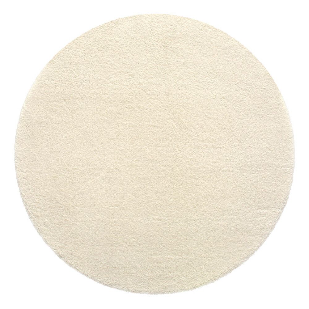 GULVTEPPE SOFT TOUCH Ø130CM NATURHVIT