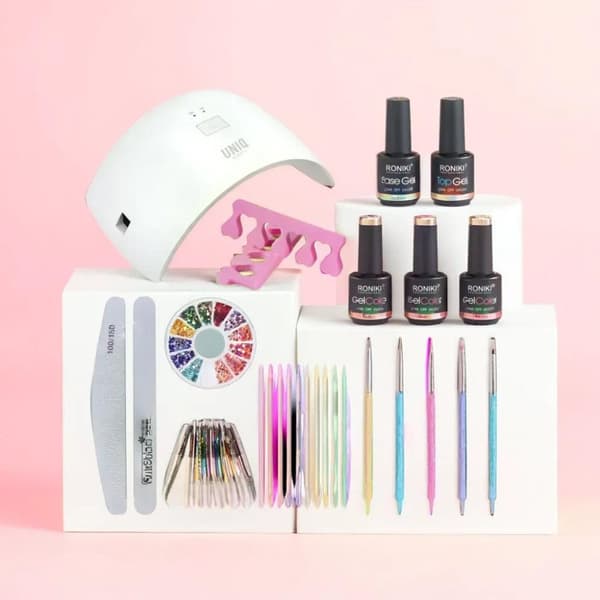 UNIQ  Limited Nails Studio Starter Set - startsett for gellakk med 48W negletørker