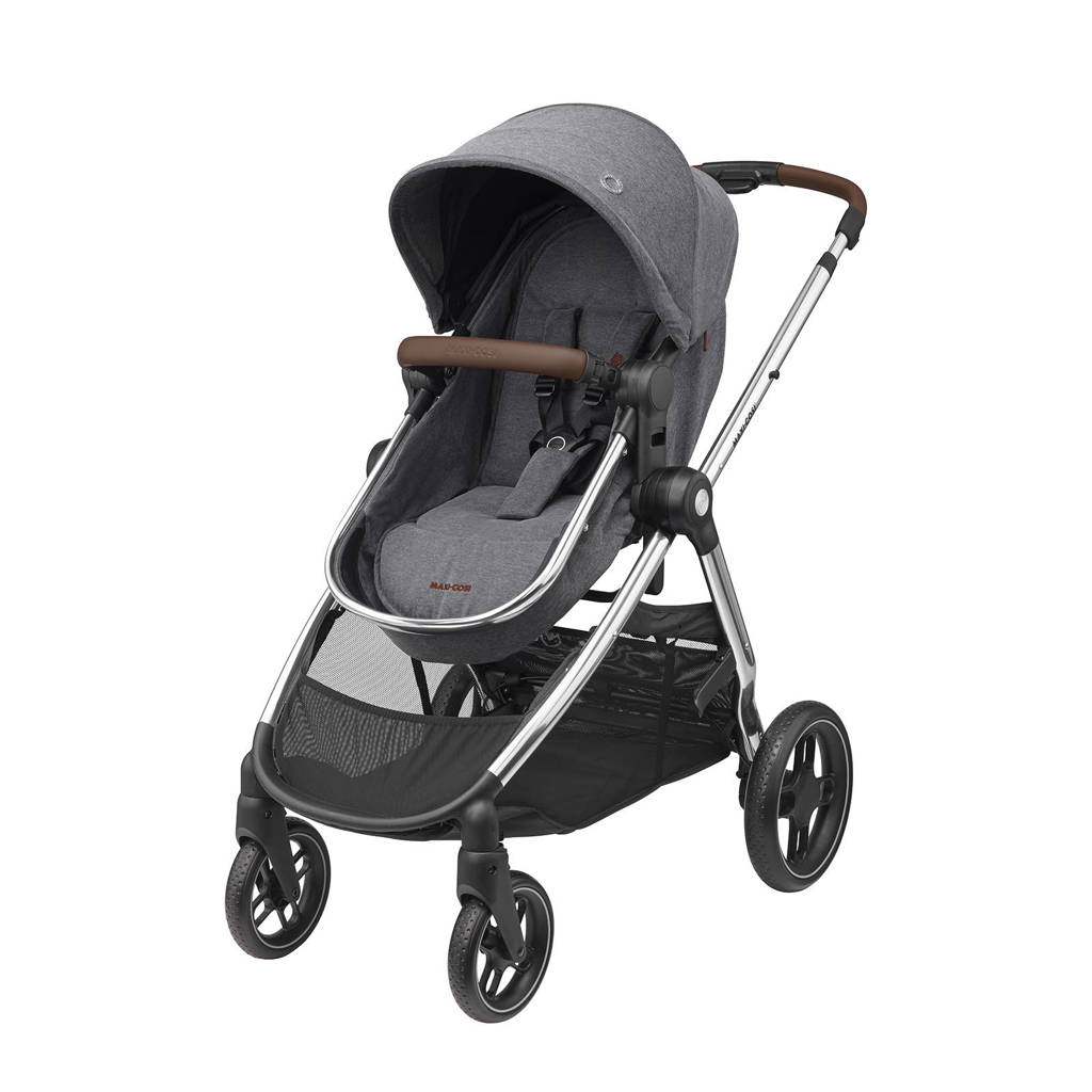 MC Zelia 3 Luxe Twillic Grey Fr (Chrome frame & Brown Leather)