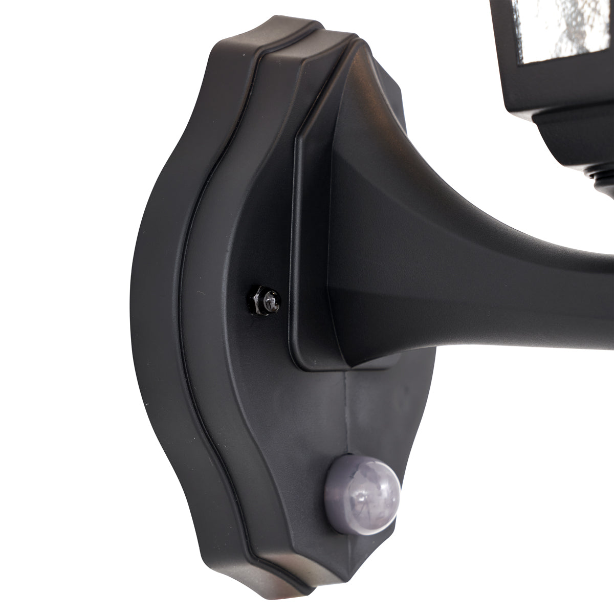 QAZQA Buiten wandlamp zwart met bewegingssensor IP44 - New Haven