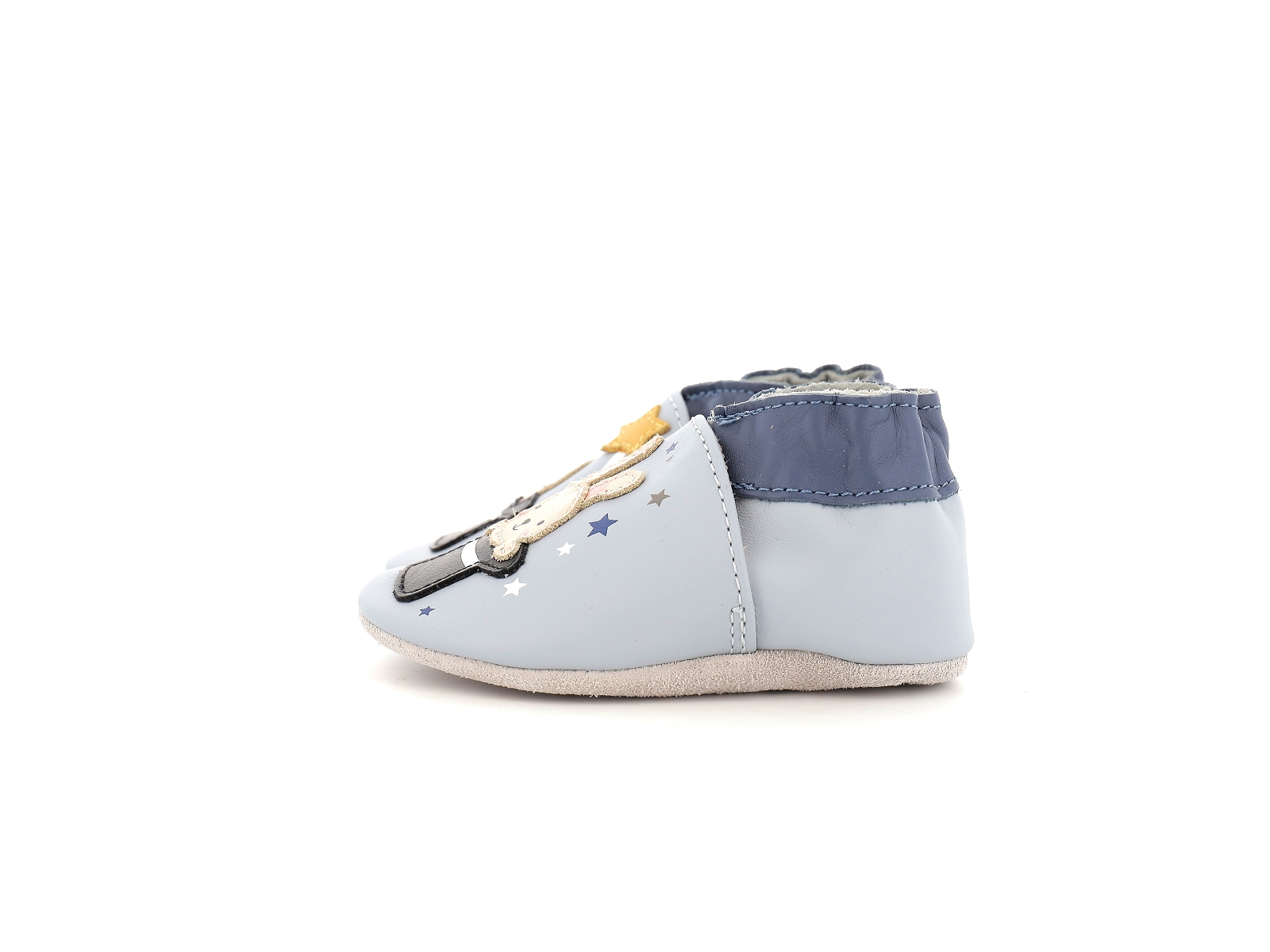 Robeez-MAGIC TRICK Cuir Gris Bleu