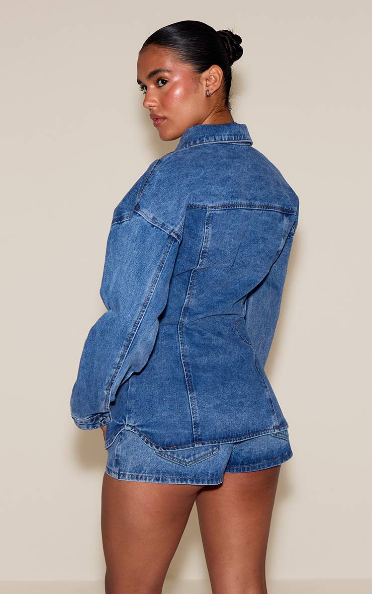 Short En Denim Taille Mi-haute