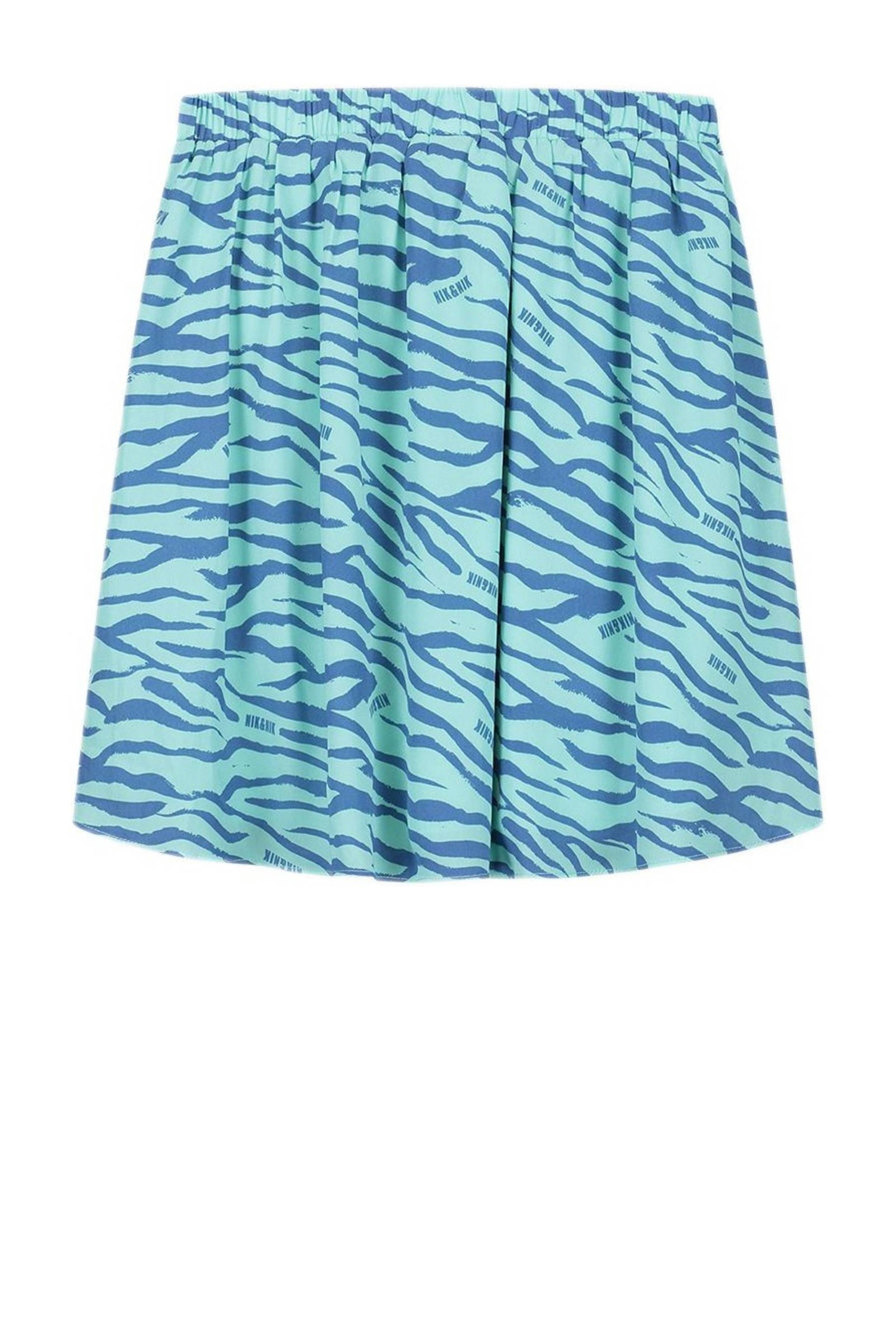NIK&NIK rok Kenley met zebraprint helderblauw/donkerblauw