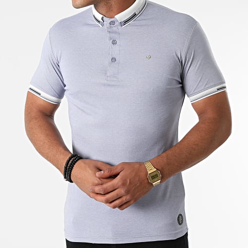 Polo Manches Courtes Rosa Bleu Chiné